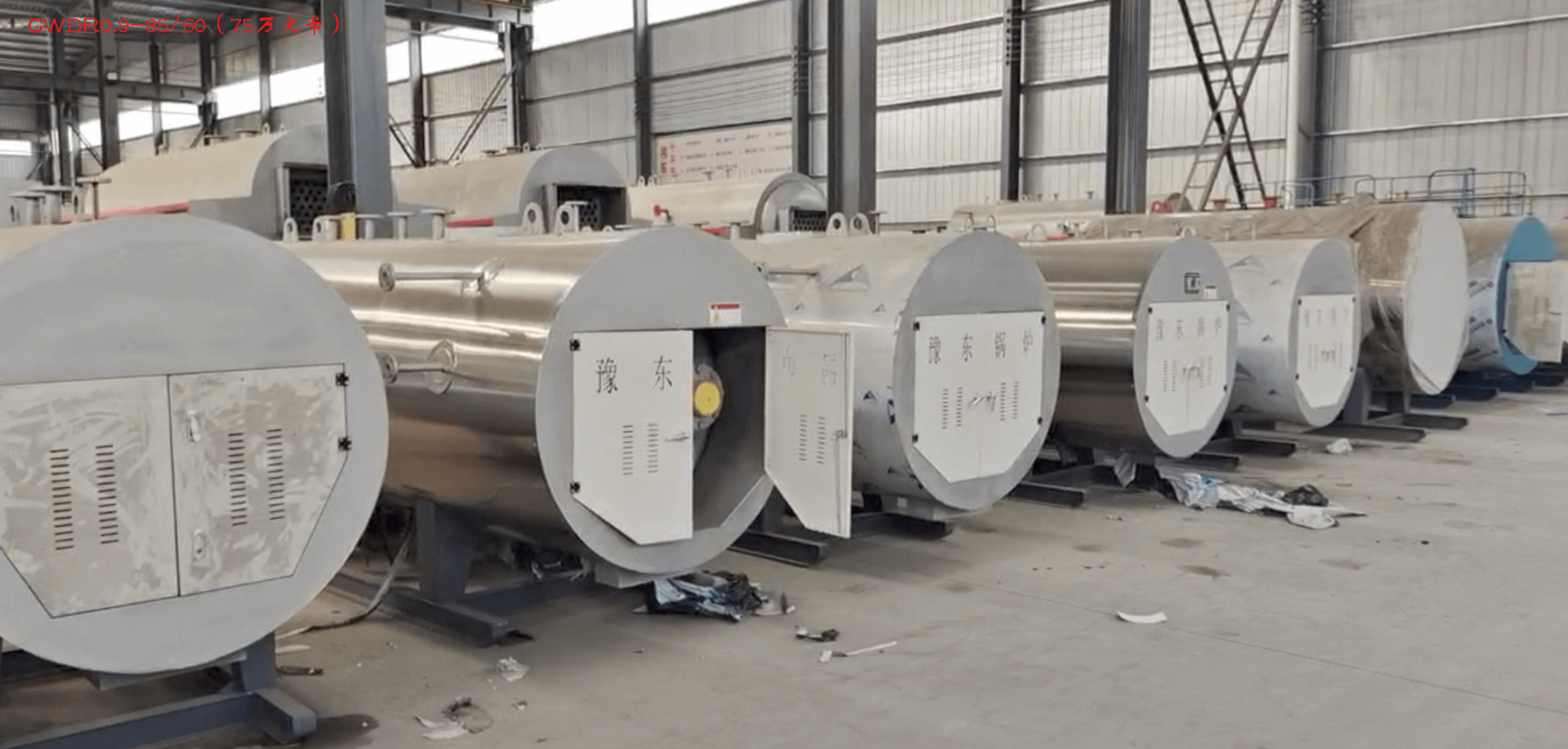 CWDR0.9-85/60(75万大卡),75万大卡热量电锅炉,额定功率0.9MW,热效率≥99%,约78000元/台 第1张